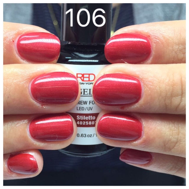 לק גל מספר 106 רד ניו יורק-Red New York מכיל 18ml