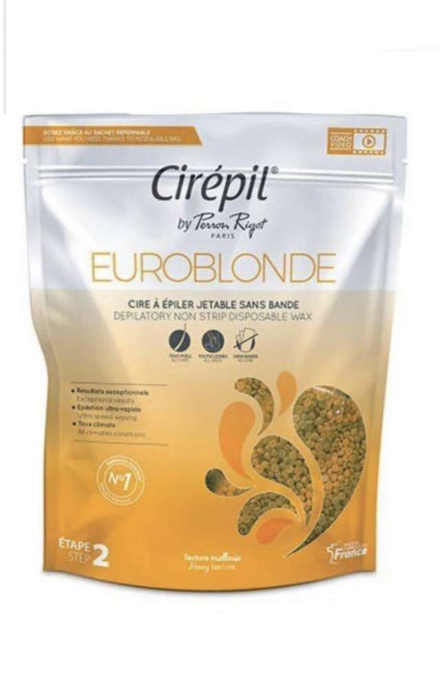 שעווה מתקלפת פתיתים יורובלונד EUROBLONDF בוקי criepil להסרת שיער ללא בד -מכיל 800 גרם
