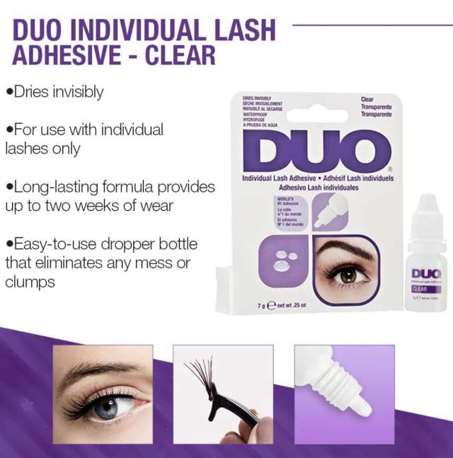 דבק לריסים Duo בצבע שקוף