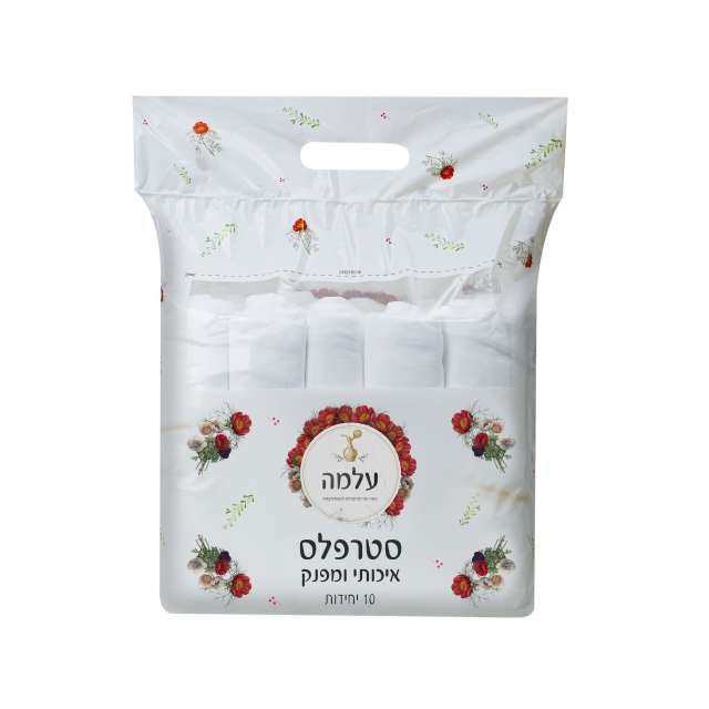 סטרפלס קוסמטי בצבע לבן -עלמה מכיל 10 יחידות