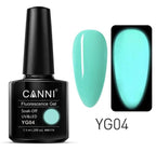 לק ג׳ל זוהר בחושך בצבע טורקיז מספר YG04 קאני -CANNI