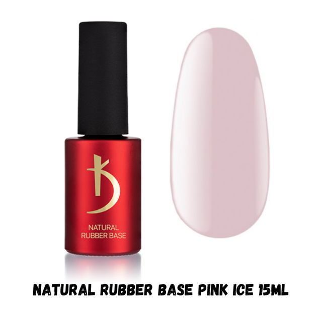 בייס ראבר קודי בצבע  Natural Rubber Base Pink Ice מכיל 15ml  מקורי יבואן רשמי מאושר משרד הבריאות
