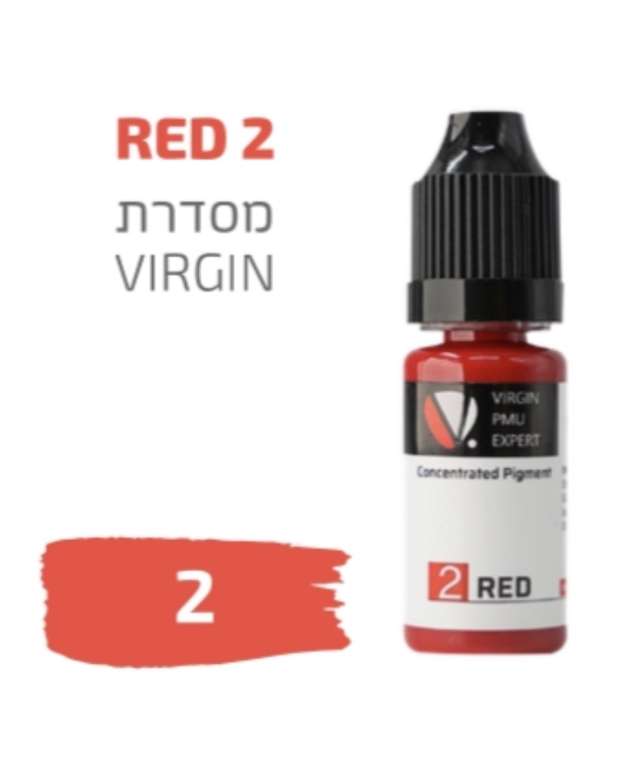 צבע פיגמנט לאיפור קבוע לשפתיים גוונים אדומים מסדרת virgin מספר 2 magic cosmetics