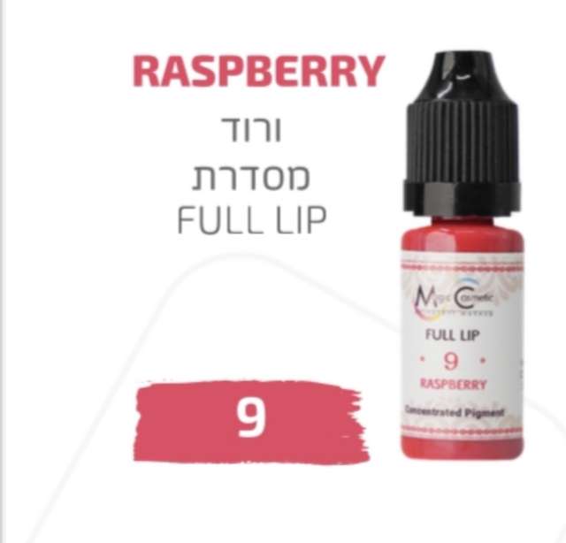 צבע פיגמנט לאיפור קבוע לשפתיים גוונים וורודים מסדרת full lip מספר 9 magic cosmetics