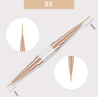 מכחול דו כיווני לציורי ציפורניים גודל 12mm וגודל 7mm