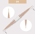 מכחול דו כיווני לציורי ציפורניים גודל 12mm וגודל 9mm