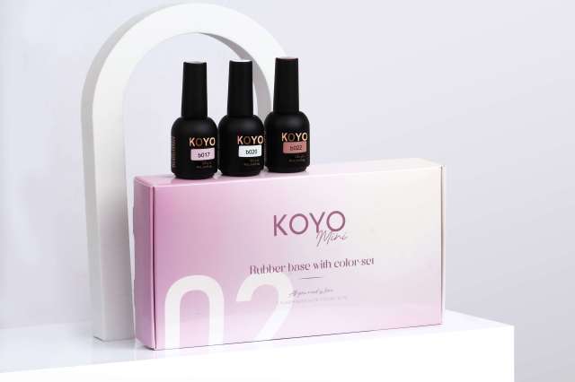 מארז 5 יחידות בייס ראבר בצבעים מספר 2 koyo