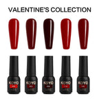 מארז 5 צבעים לק ג'ל קויו בצבעים אדומים koyo – Valentine's collection