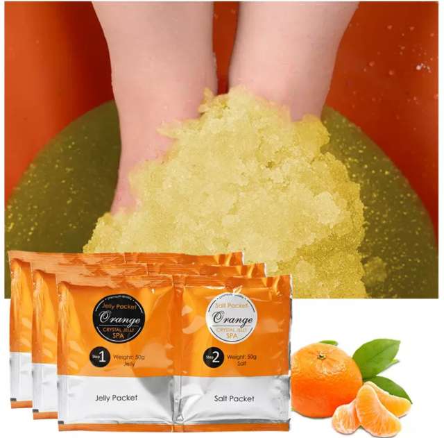 ג׳לי ספא לטיפולי פדיקור בריח תפוז מכיל 100 גרם JELLY SPA