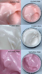 ג׳ל בנייה -קויו בצבע ורוד שקוף clear pink koyo builder gel מכיל 50g
