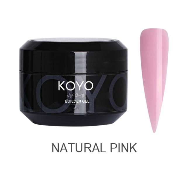 ג׳ל בנייה -קויו בצבע ורוד טבעי natural pink builder gel מכיל 50g