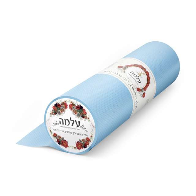 גליל למיטת טיפולים 75 מטר בצבע תכלת עלמה