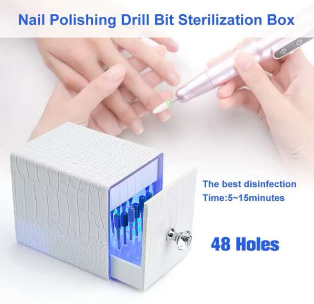 קופסת עיקור לראשי שיוף עובד על קרני uv מתאים ל-48 ראשי שיוף