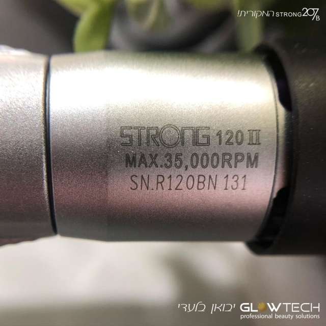 STRONG 207 עם הידית הקלה – מכונת שיוף מקצועית לבניית ציפורניים ופדיקור רפוא