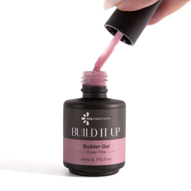 ג’ל בנייה בבקבוק גוון כיסוי ורוד- BUILD IT UP Cover Pink NAIL CREATIVITY