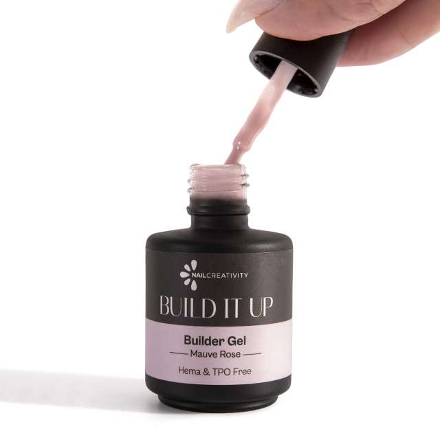 ג’ל בנייה בבקבוק גוון רוז סגלגל- BUILD IT UP Mauve Rose NAIL CREATIVITY