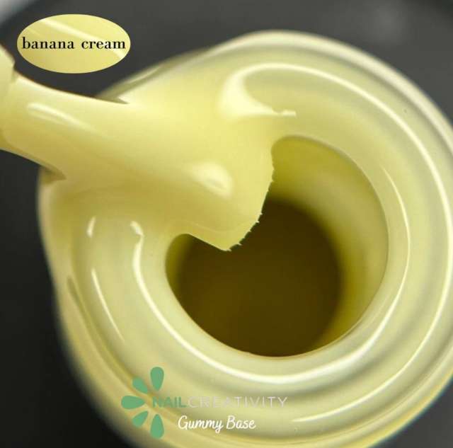 Nail Creativity GUMMY BASE banana cream- גומי ראבר בייס קרם בננה
