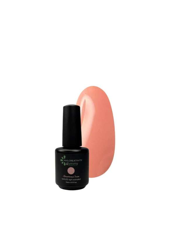 Nail Creativity GUMMY BASE Strawberry Cream – גומי ראבר בייס סטרוברי קרם