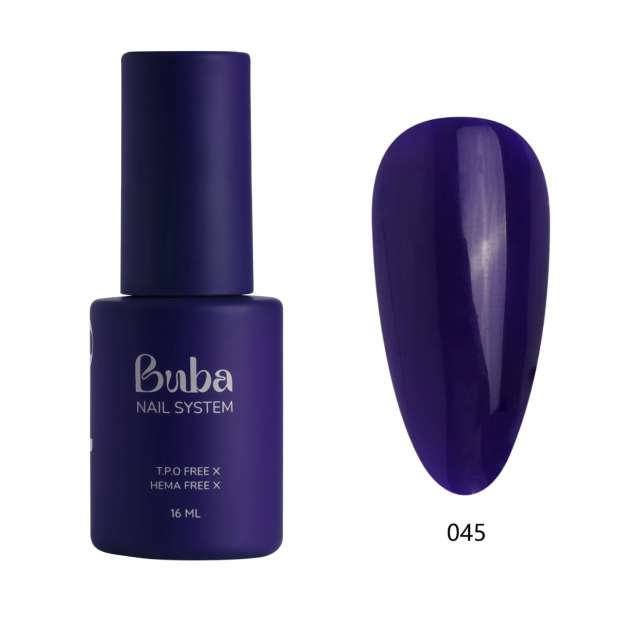 בובה BUBA לק ג'ל מספר 45 מתאים לאלרגיות  HEMA FREE מכיל 16 מ"ל
