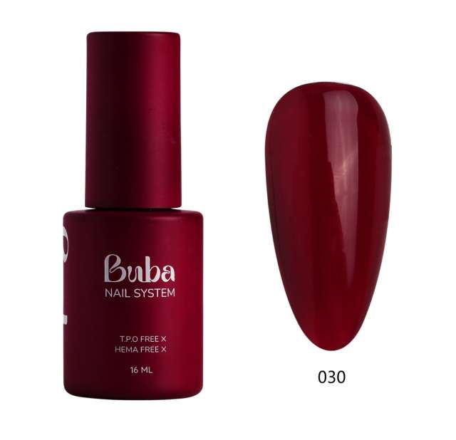 בובה BUBA לק ג'ל מספר 30 מתאים לאלרגיות  HEMA FREE מכיל 16 מ"ל