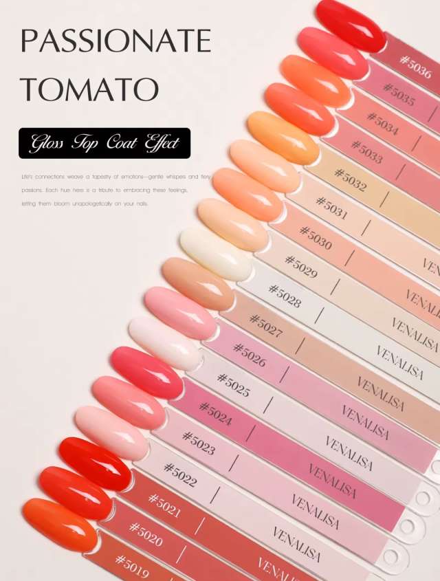 ונליסה מזוודת לק ג׳ל  VENALISA 10ml | 18 Colors Gift Set |  PASSIONATE TOMATO