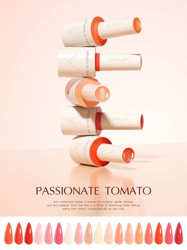 ונליסה מזוודת לק ג׳ל  VENALISA 10ml | 18 Colors Gift Set |  PASSIONATE TOMATO