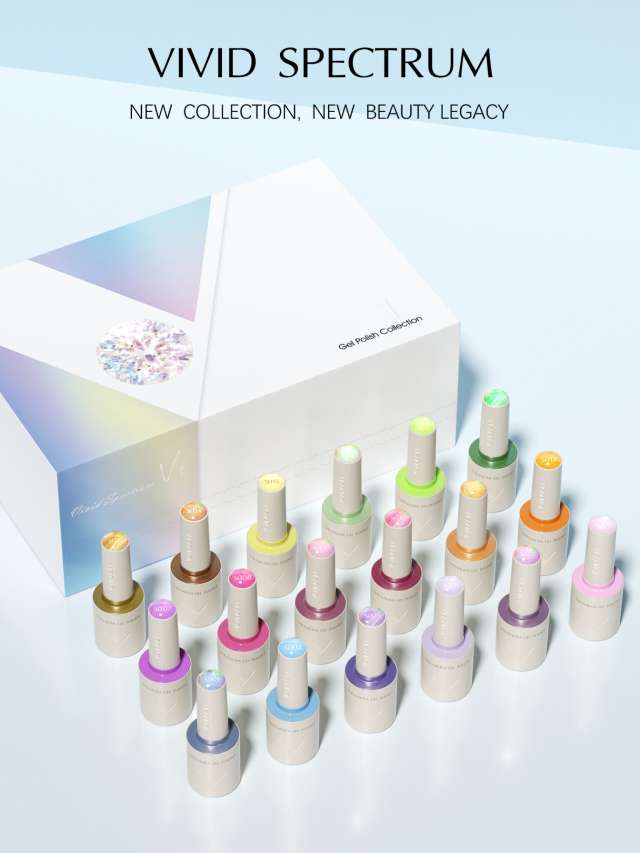 ונליסה מזוודת לק ג׳ל VENALISA 10ml | 18 Colors Gift Set | VIVID SPECTRUM