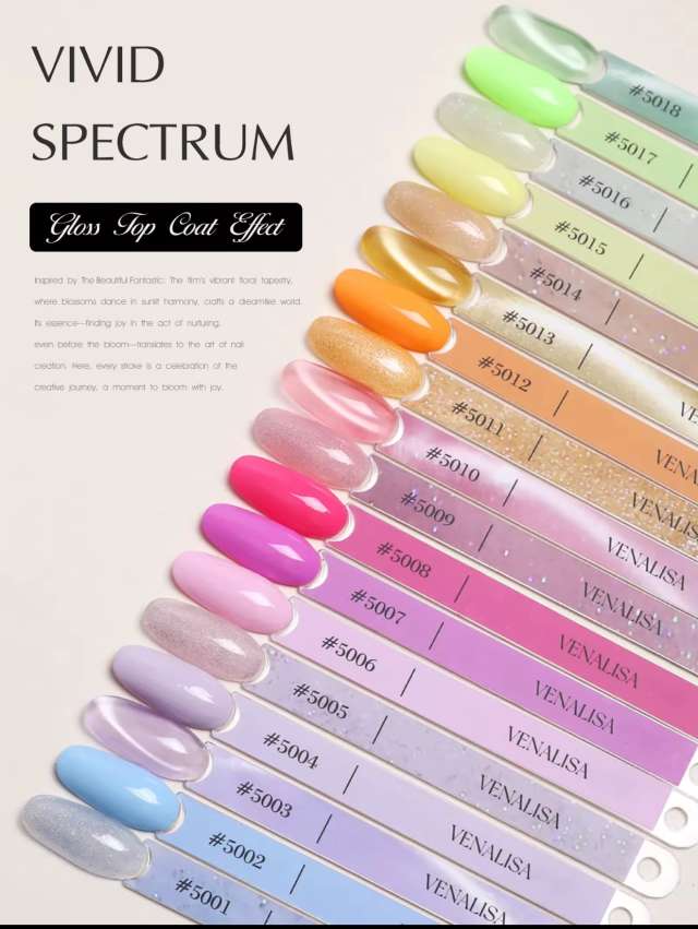 ונליסה מזוודת לק ג׳ל VENALISA 10ml | 18 Colors Gift Set | VIVID SPECTRUM