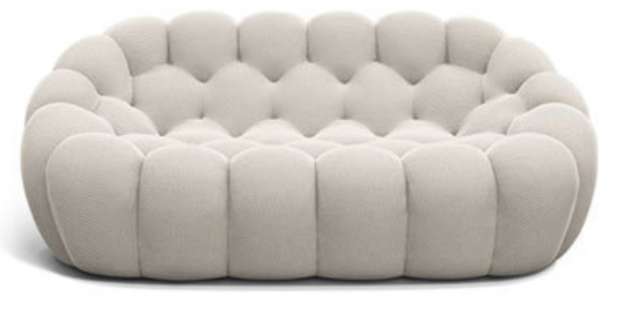 ספת המתנה בצבע אפור בהיר ללקוחות עבור מכון קוסמטיקה אורך 120 סמ