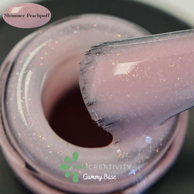 ראבר בייס בצבע שימר פי׳צ  נייל קריאטיביטי Nail Creativity GUMMY BASE-   Shimmer Peachpuff