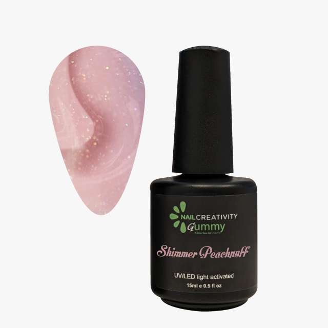 ראבר בייס בצבע שימר פי׳צ  נייל קריאטיביטי Nail Creativity GUMMY BASE-   Shimmer Peachpuff
