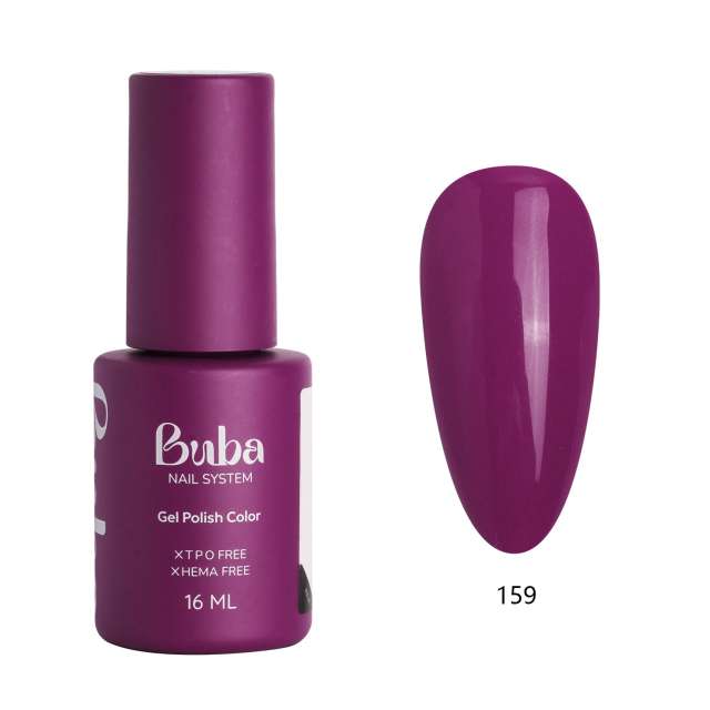 בובה BUBA לק ג'ל מספר 159 מתאים לאלרגיות  HEMA FREE מכיל 16 מ"ל