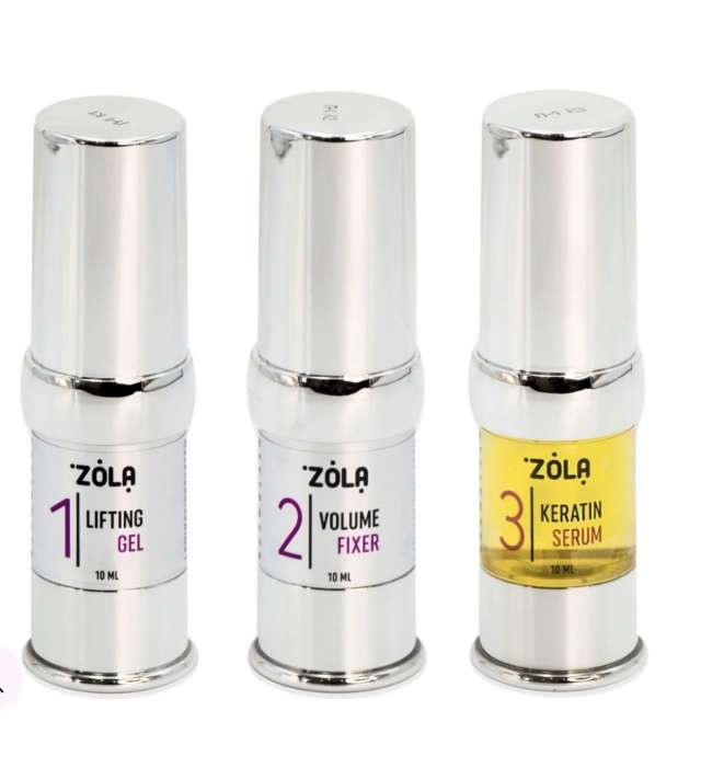 זולה ערכה 3 שלבים להרמת גבות/ ריסים zola